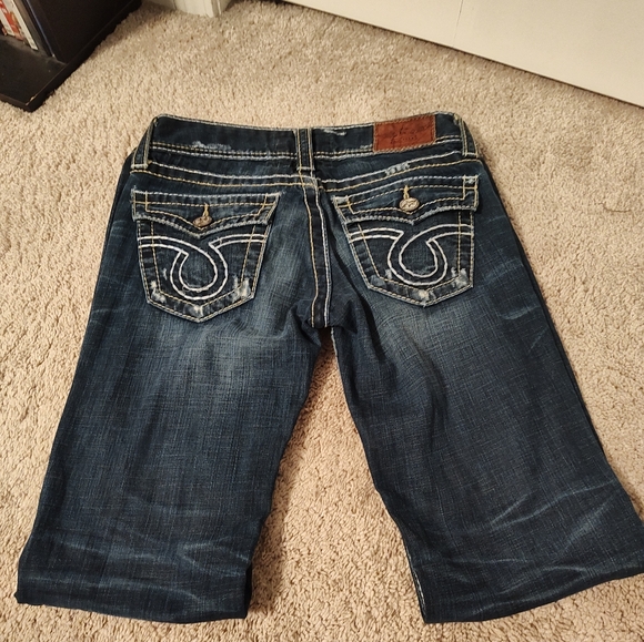 🥰 Vintage Y2K Big Star Sophie Low Rise Distressed Look Boot Cut Denim Jeans 27R - Picture 5 of 16